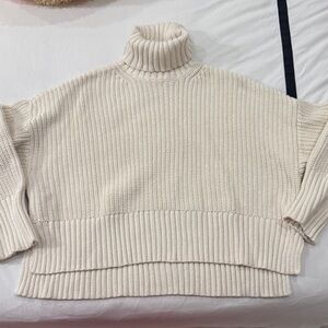 Madewell Cable Knit Turtleneck Sweater